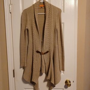 One A brand womens tan cardigan sweater (size medium)